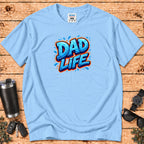 "Dad Life" Blue Graffiti Father T-Shirt
