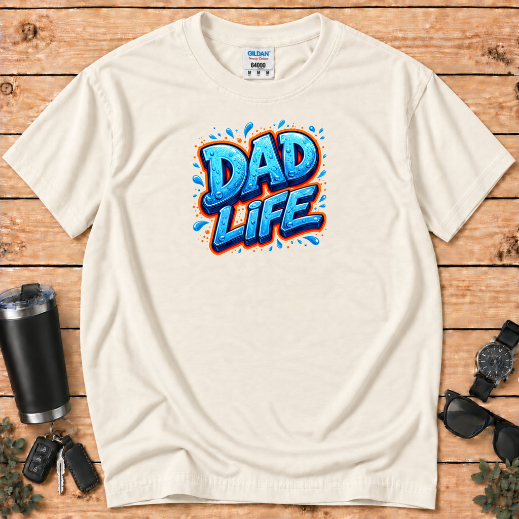 "Dad Life" Blue Graffiti Father T-Shirt