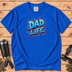"Dad Life" Blue Graffiti Father T-Shirt