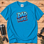 "Dad Life" Blue Graffiti Father T-Shirt