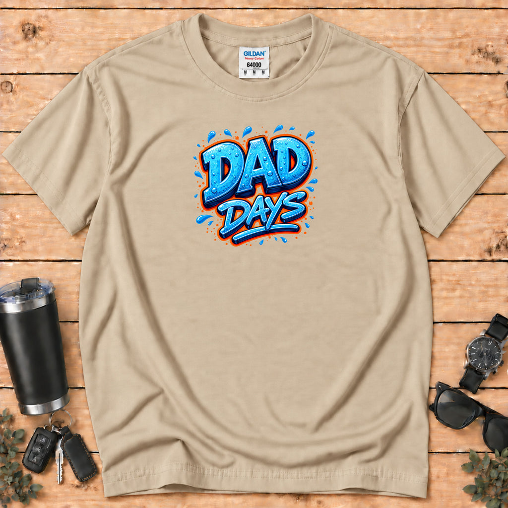 "Dad Days" Blue Graffiti Father T-Shirt