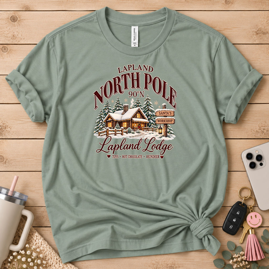 Lapland North Pole Lodge Christmas T-Shirt