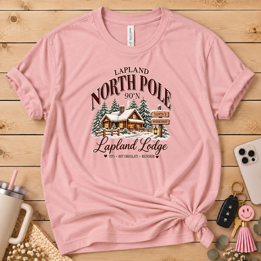 Lapland North Pole Lodge Christmas T-Shirt
