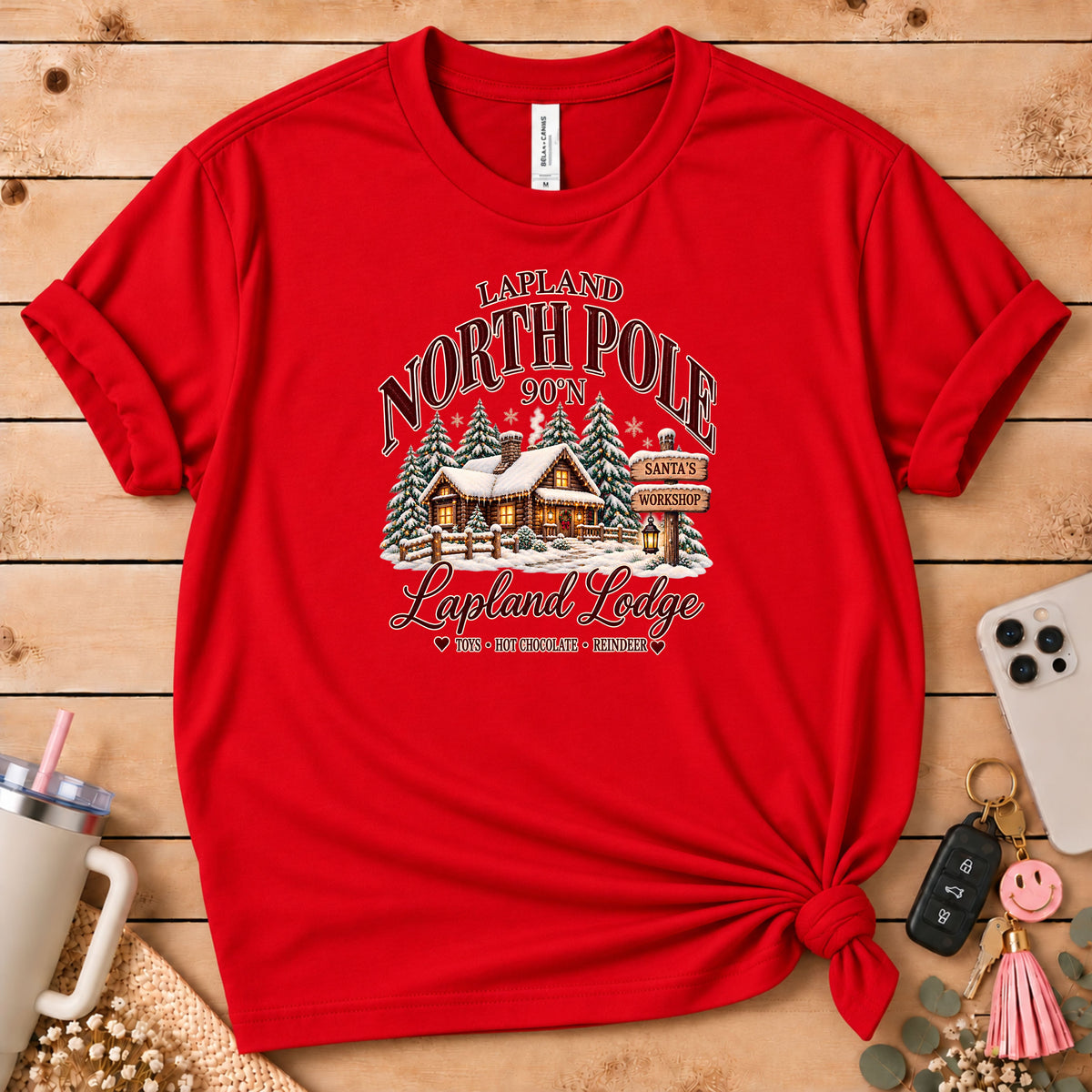 Lapland North Pole Lodge Christmas T-Shirt