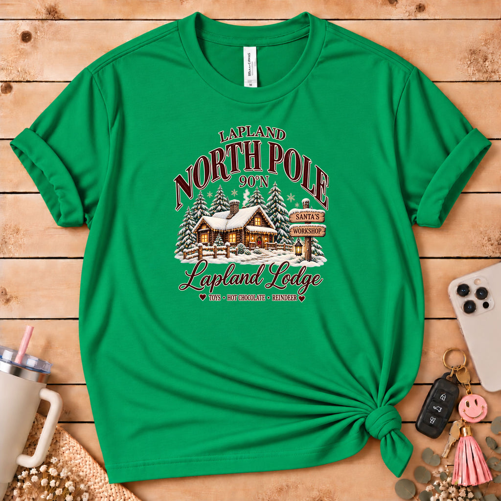Lapland North Pole Lodge Christmas T-Shirt