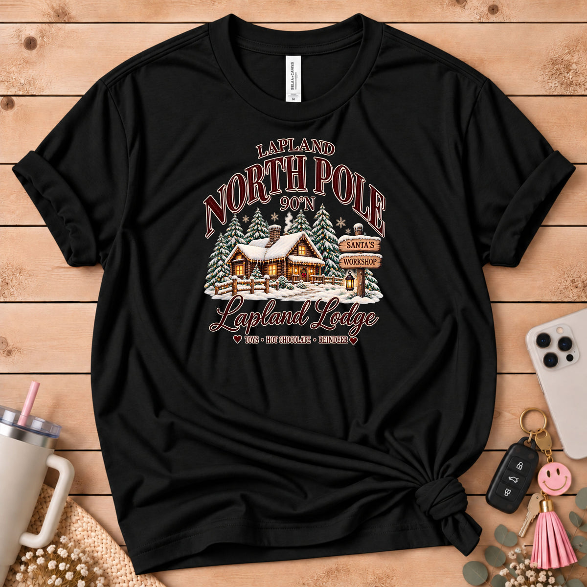 Lapland North Pole Lodge Christmas T-Shirt