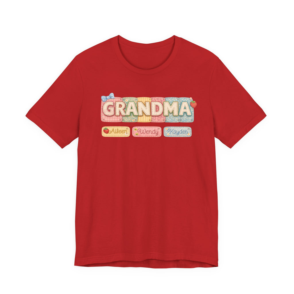 Grandma Floral Retro Tee — "Grandma" Names Design (Aileen • Wendy • Peyton)