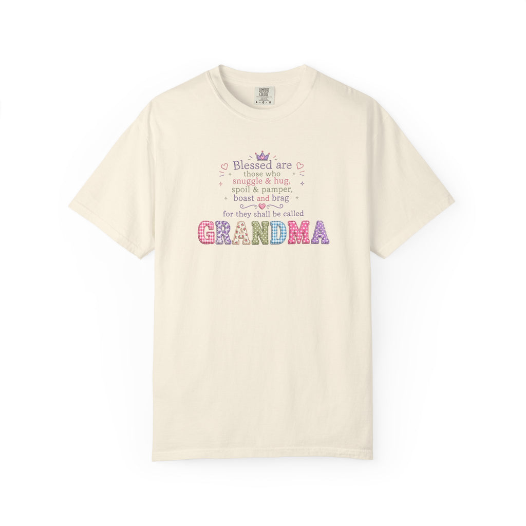 Grandma Floral Scripture T-Shirt — Blessed Are Those Who Are Pure in Heart