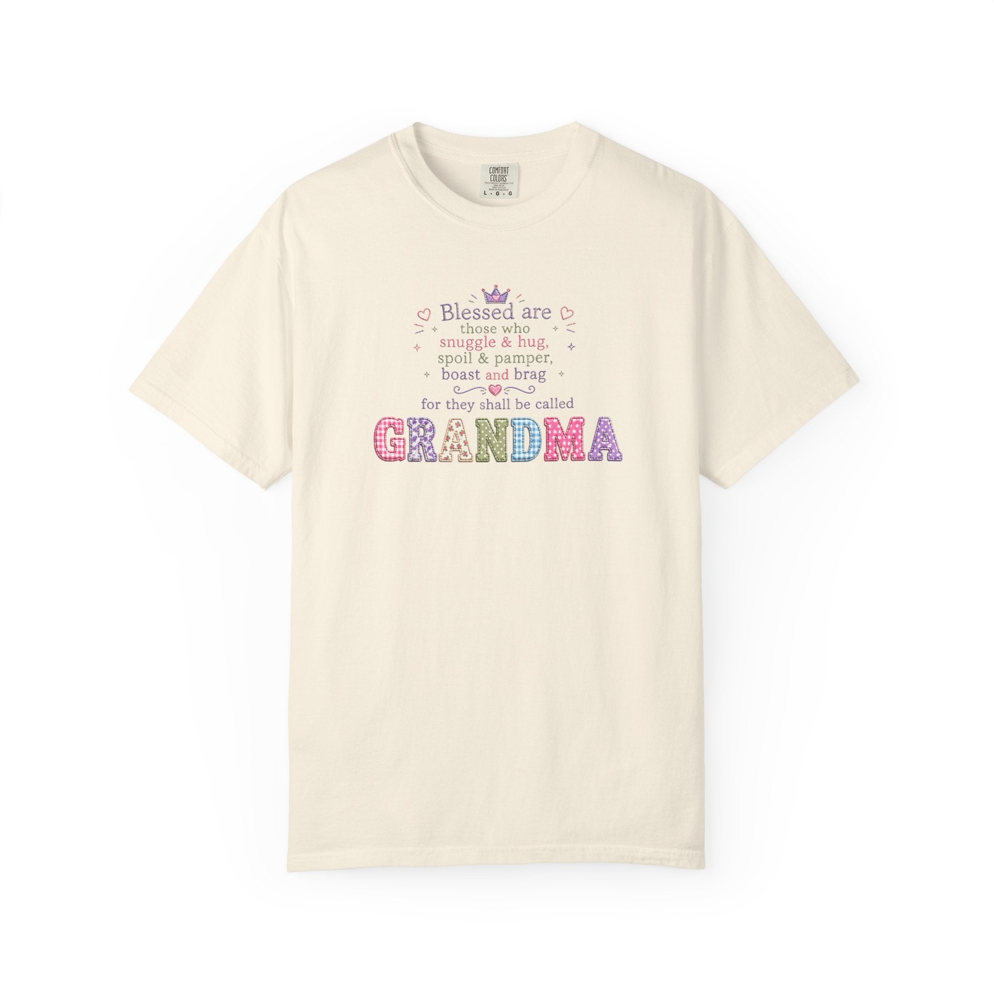 Grandma Floral Scripture T-Shirt — Blessed Are Those Who Are Pure in Heart
