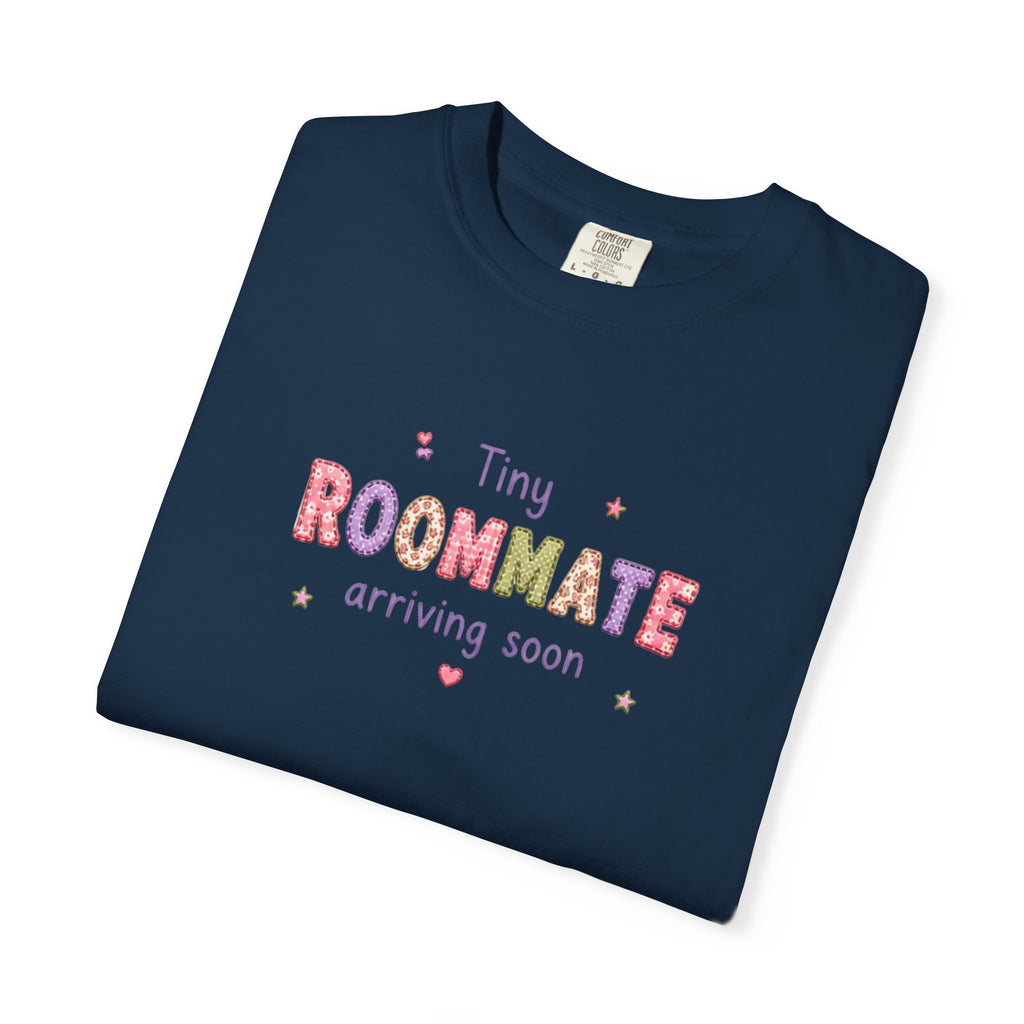 Tiny Roommate Pregnancy Announcement T-Shirt