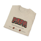 Papa Plaid T-Shirt – "Papa Loves his Little Clan" Grandfather Gift for Father's Day