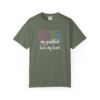 Nana Pastel Rainbow Tee — 'NANA' Floral Outline Grandma T-Shirt