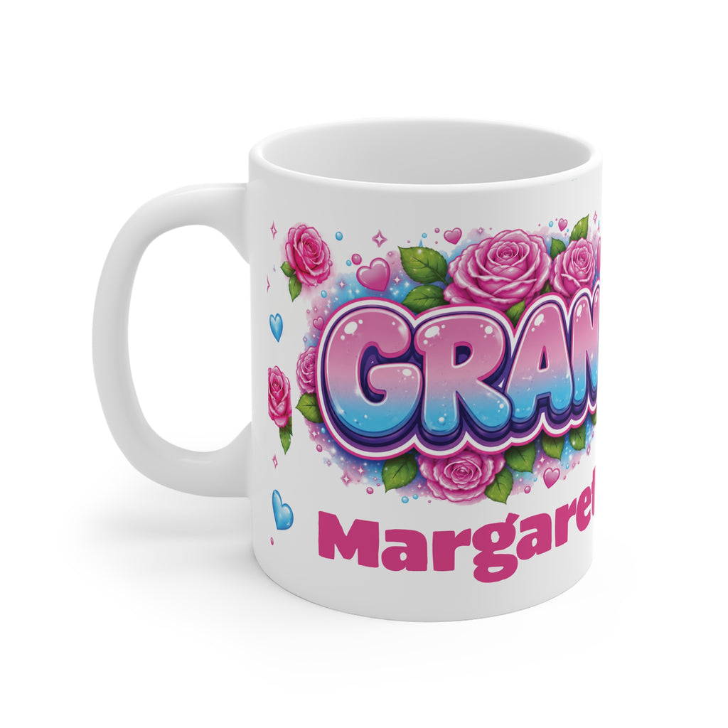 GRAN Floral Name Mug — Personalised