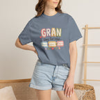 Gran Loves Her Crew T-Shirt — Personalized Grandma Family Names Tee