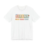 Granny Retro Nameplate T‑Shirt — Personalized Grandma Tee
