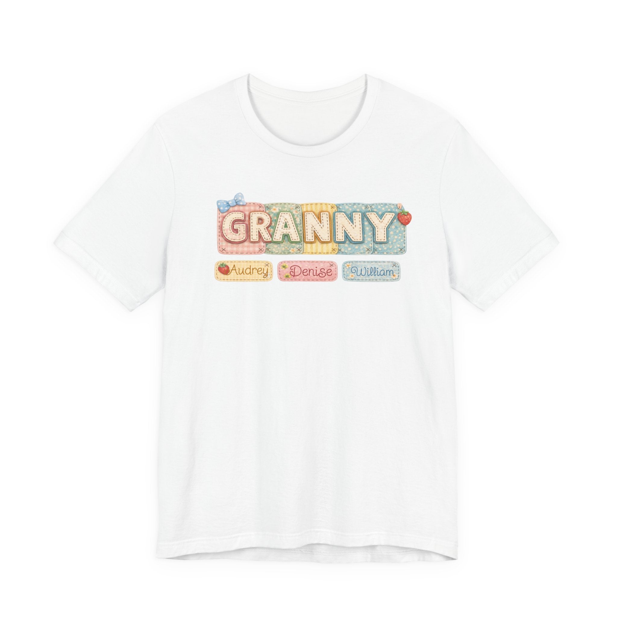 Granny Retro Nameplate T‑Shirt — Personalized Grandma Tee