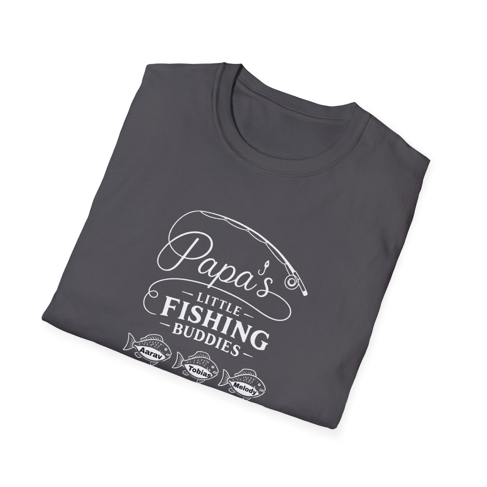 Papa's Little Fishing Buddies T-Shirt — Fathers Day Fishing Tee