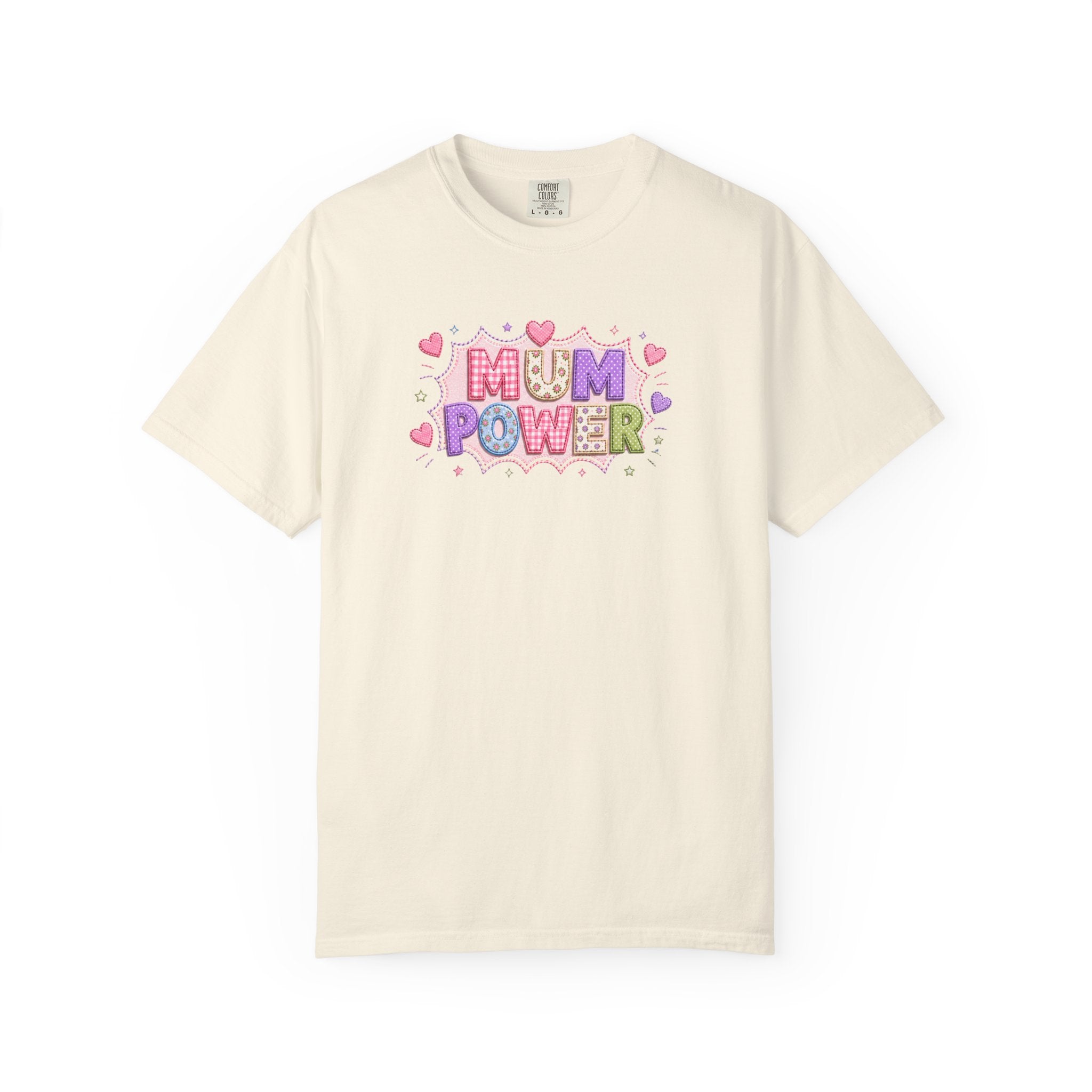 Mum Power T-Shirt — Cute Pink Heart Mothers Day Tee