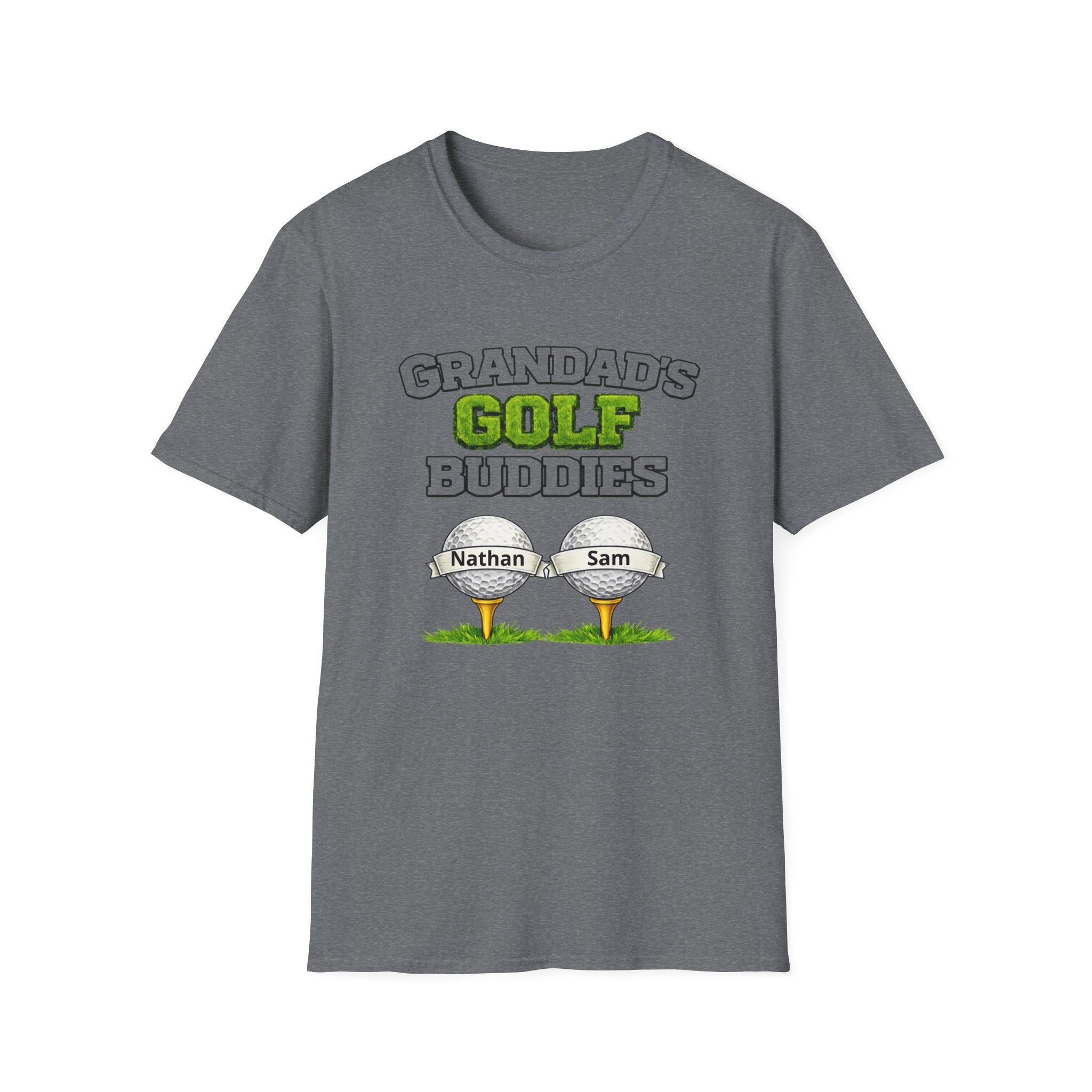 Granddad's Golf Buddies T-Shirt — Personalized Golf Tee with Names