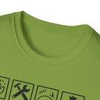 Grandad Warning T-Shirt — 'Warning: Spoils Grandkids & Hands Out Biscuits' Funny Grandpa Shirt