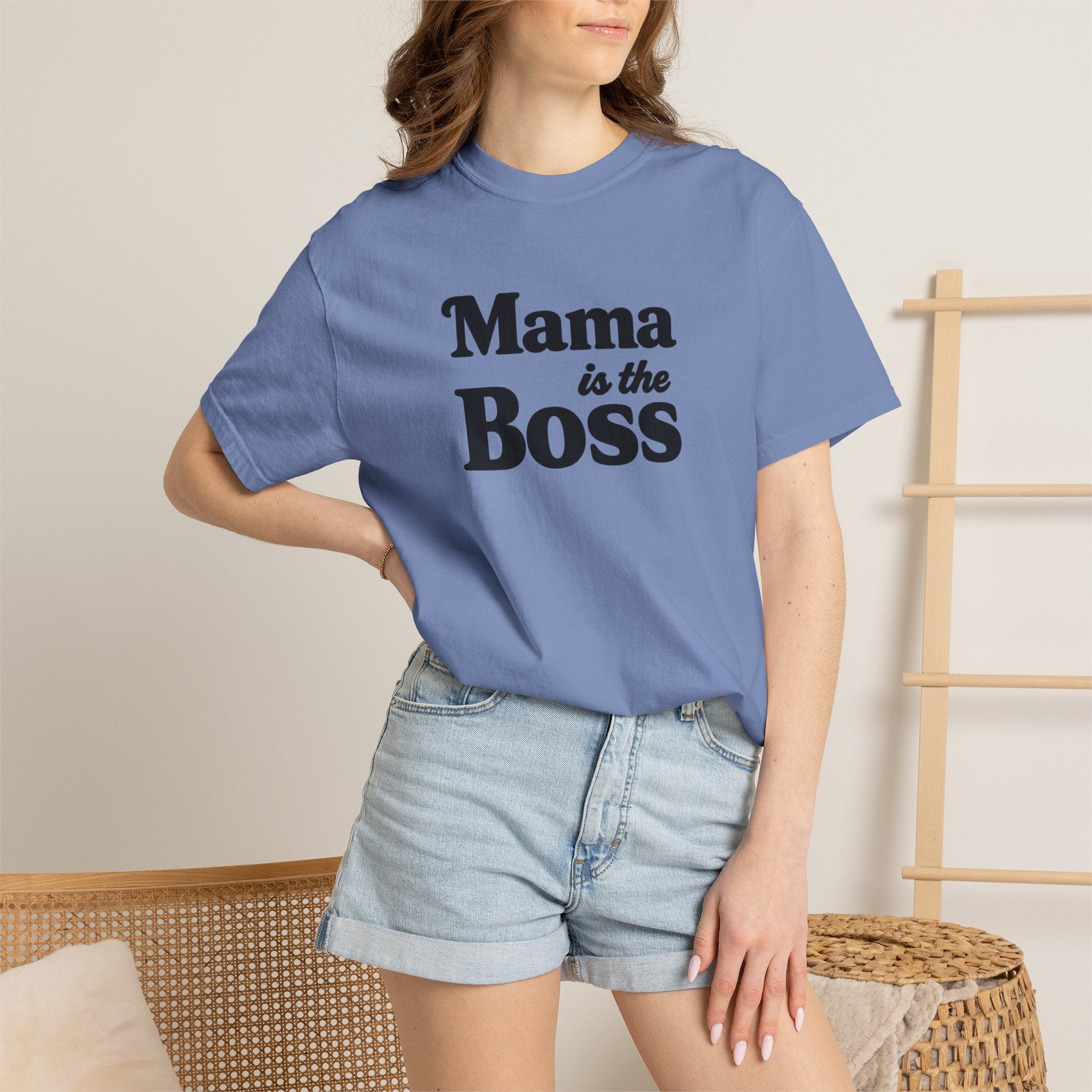 Mama is the Boss T-Shirt — Funny Mom Graphic Tee, Mother's Day Gift