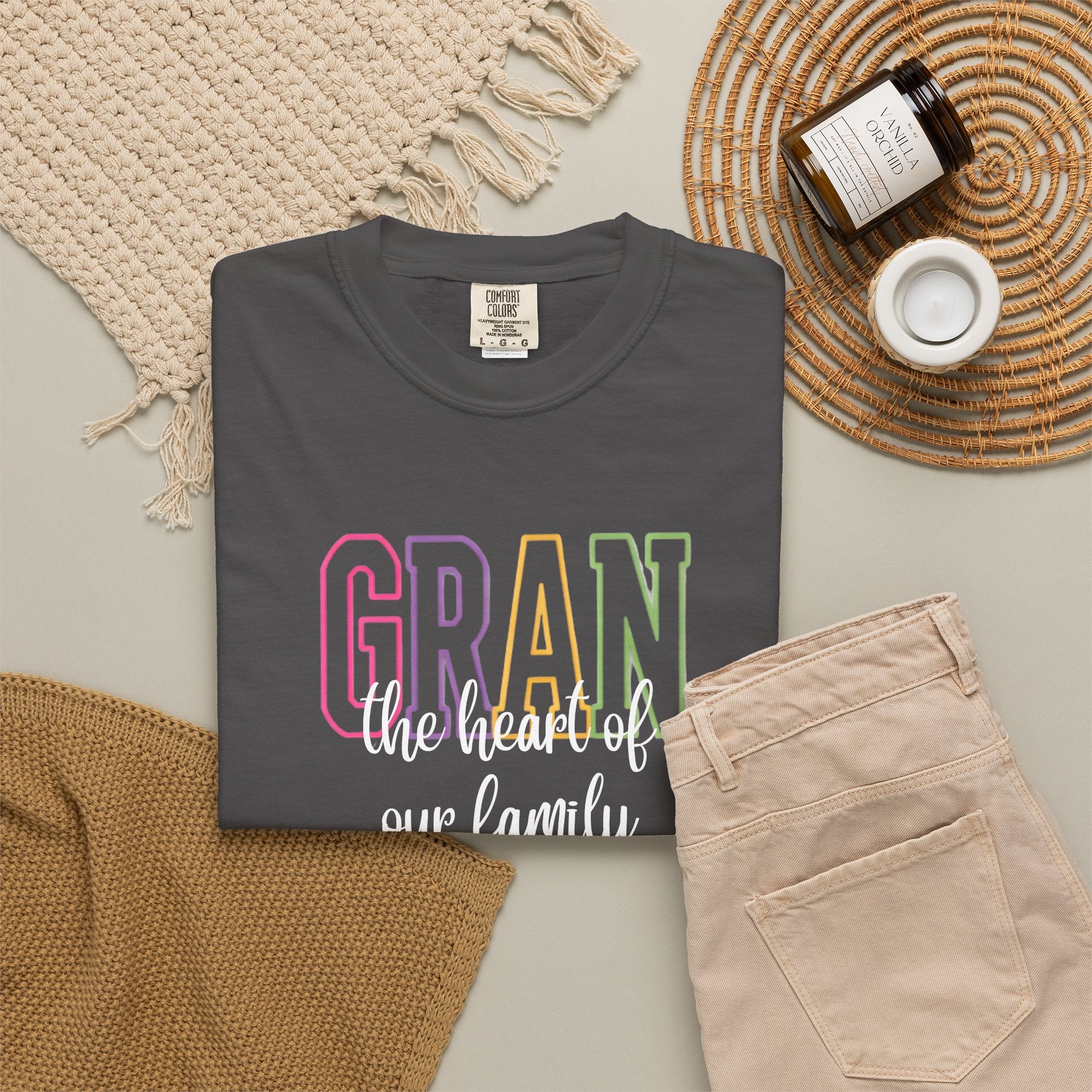 Gran The Heart of Our Family T-Shirt — Grandma Gift, Mother's Day, Family Life Tee