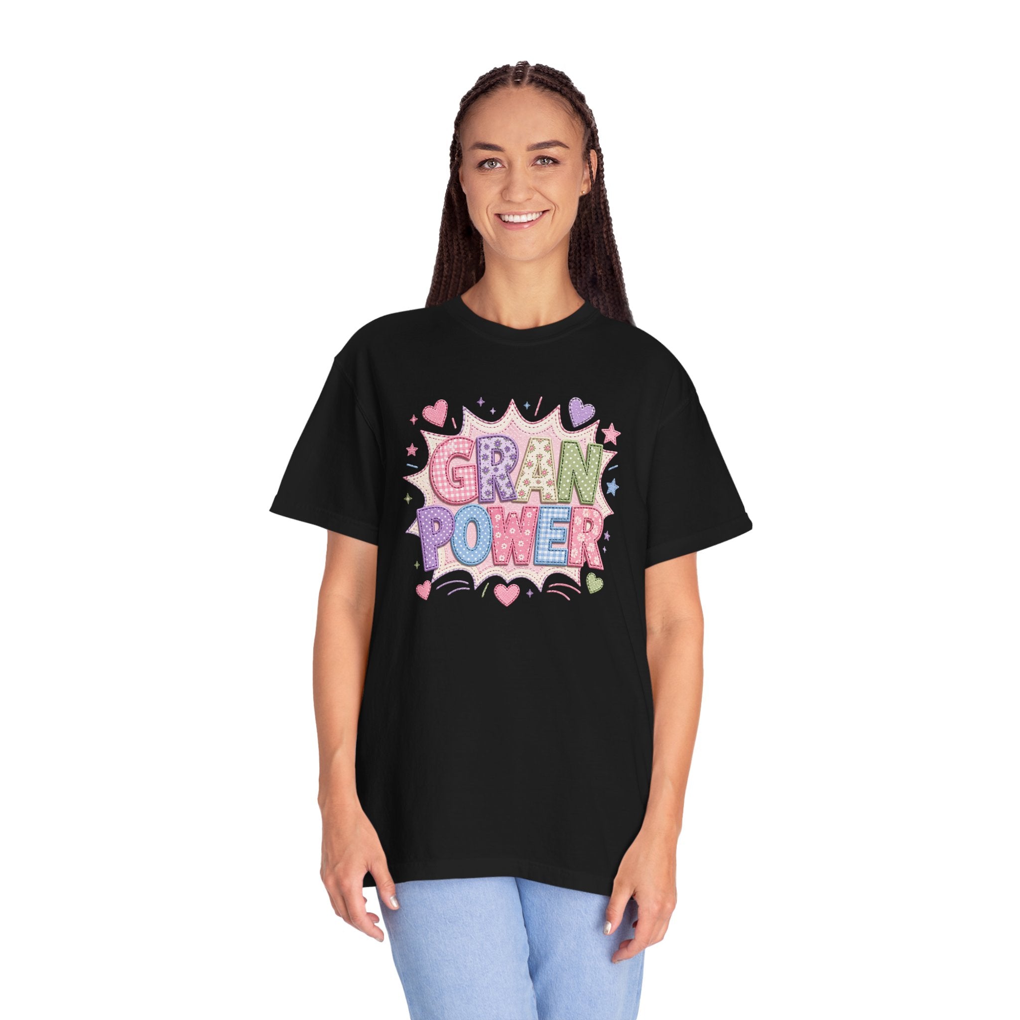 Gran Power T-Shirt — Cute Pastel 'Gran Power' Graphic Tee for Grandparents, Mother's Day Gift