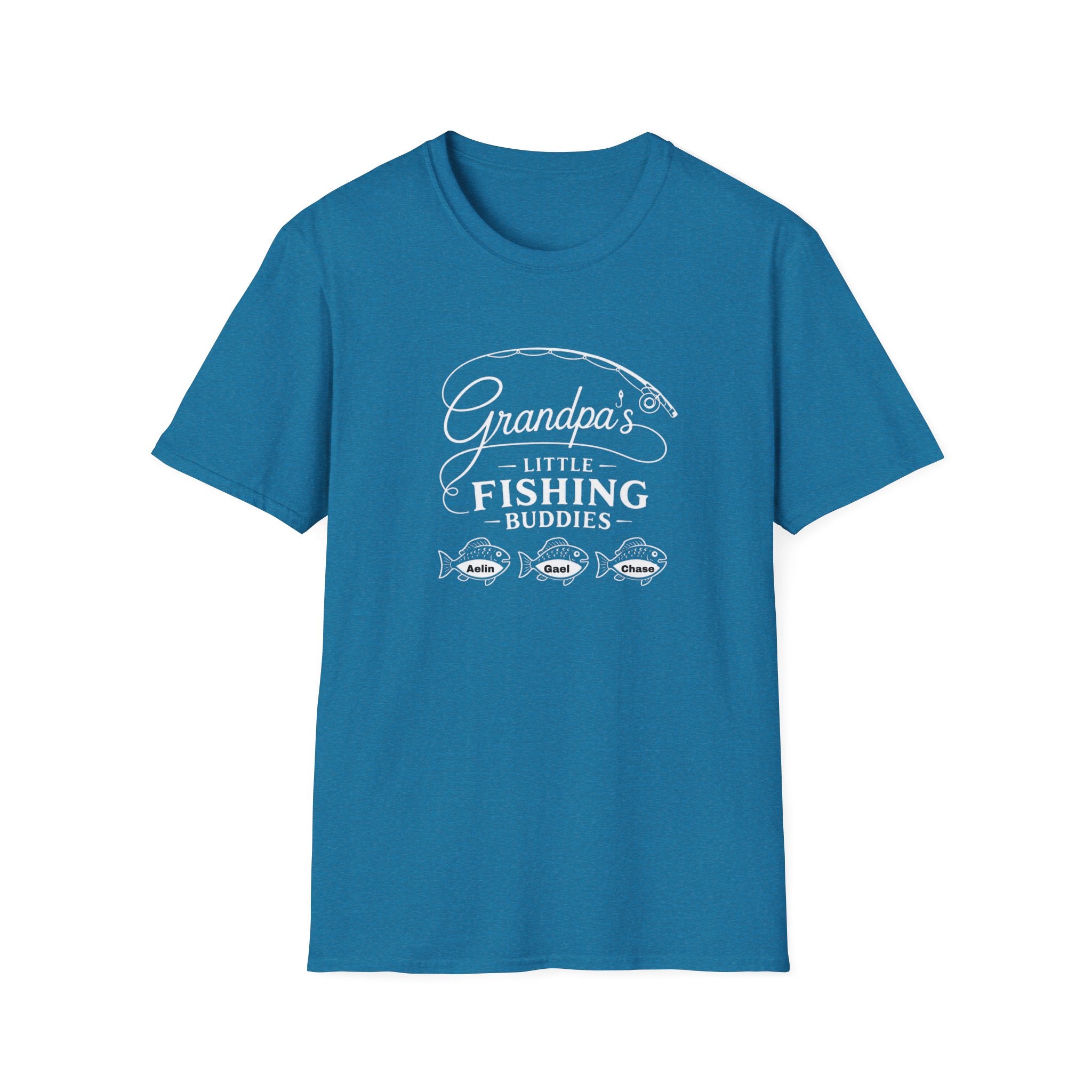 Fishing T-Shirt — "Grandpa's Little Fishing Buddies" Grandpa & Kids Matching Tee
