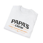 Papa's Crew T-Shirt — "Small Humans, Big Love" Grandpa Gift
