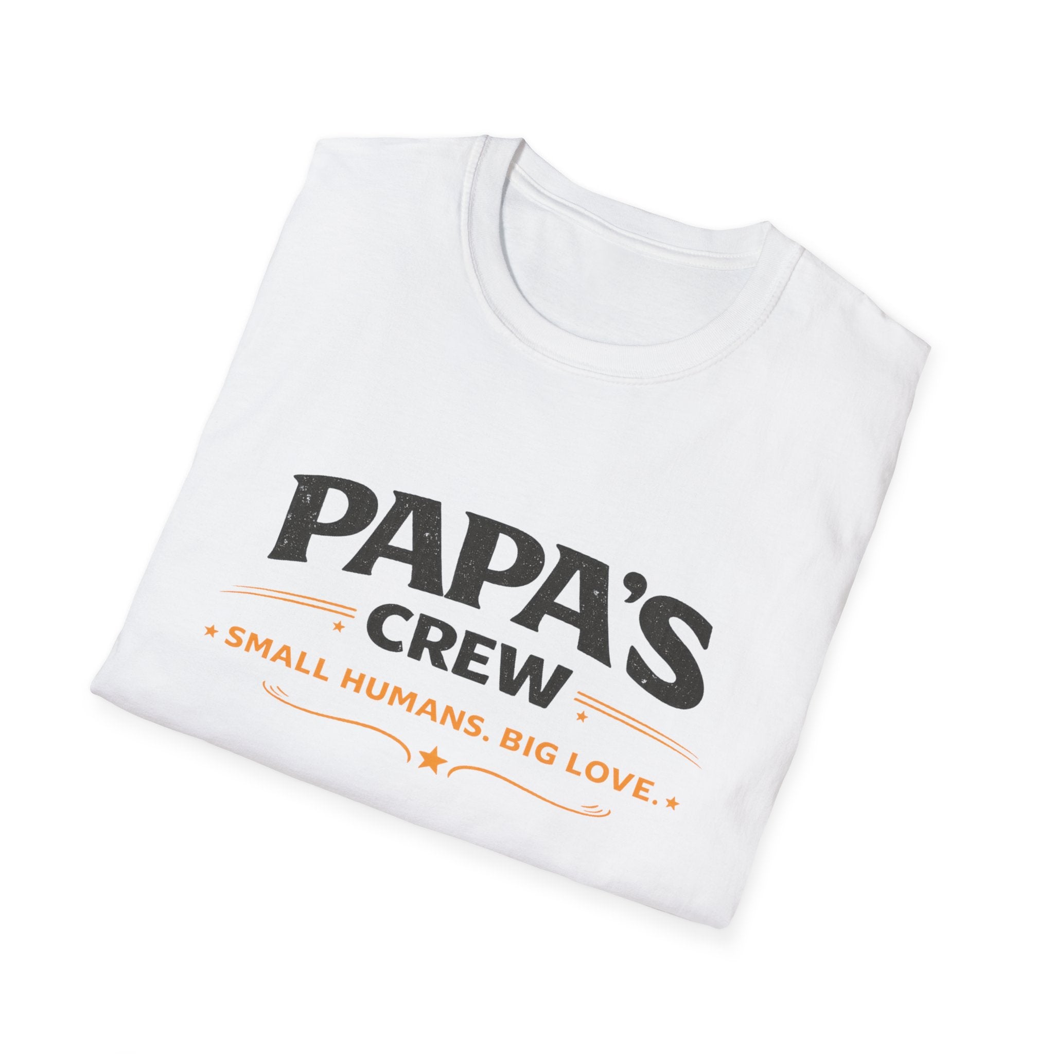 Papa's Crew T-Shirt — "Small Humans, Big Love" Grandpa Gift