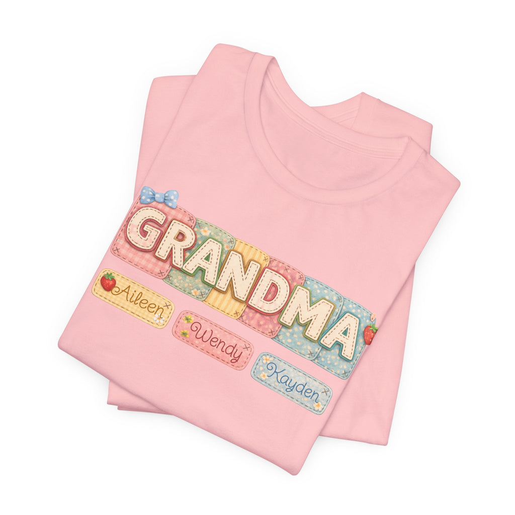 Grandma Floral Retro Tee — "Grandma" Names Design (Aileen • Wendy • Peyton)