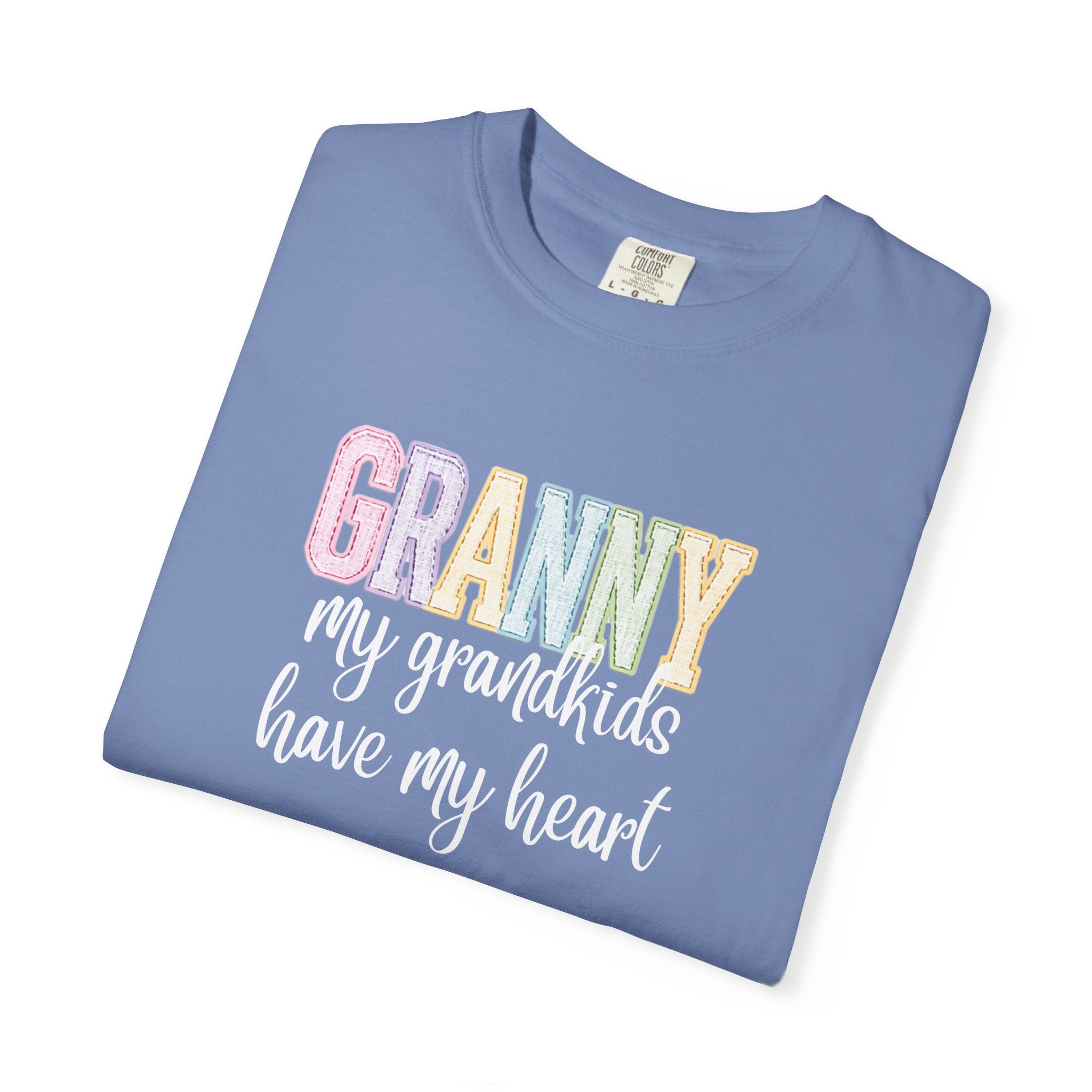 Granny Pastel Rainbow T‑Shirt — Retro Block Letter Grandma Tee