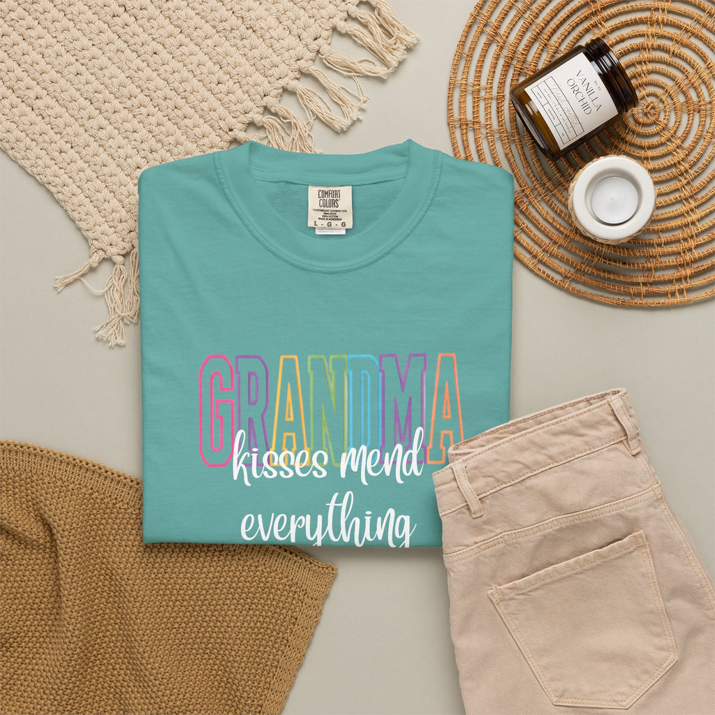 Grandma Kisses Mend Everything T-Shirt — Soft Pastel Mother's Day Gift