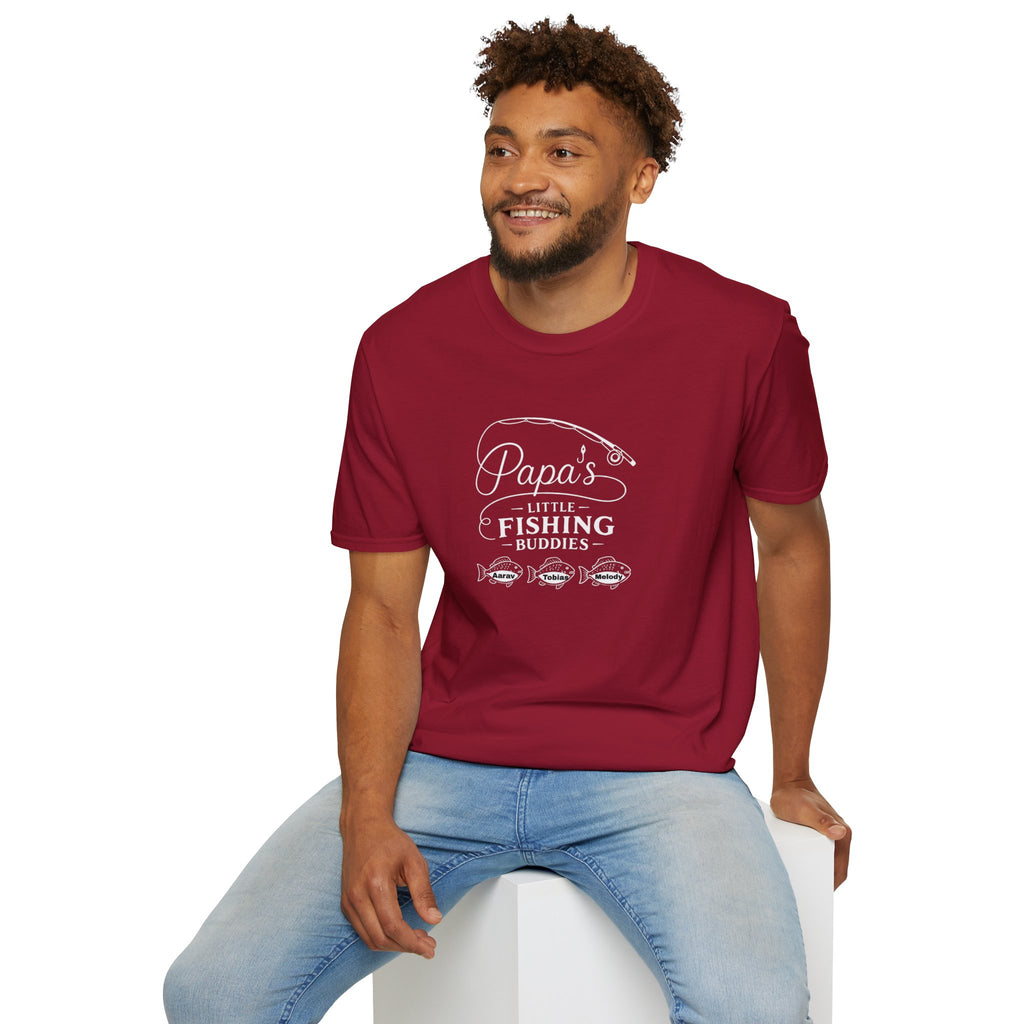 Papa's Little Fishing Buddies T-Shirt — Fathers Day Fishing Tee