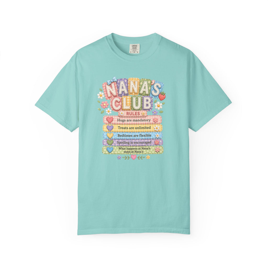 Nana's Club T-Shirt — Cute Floral Grandma Rules Tee