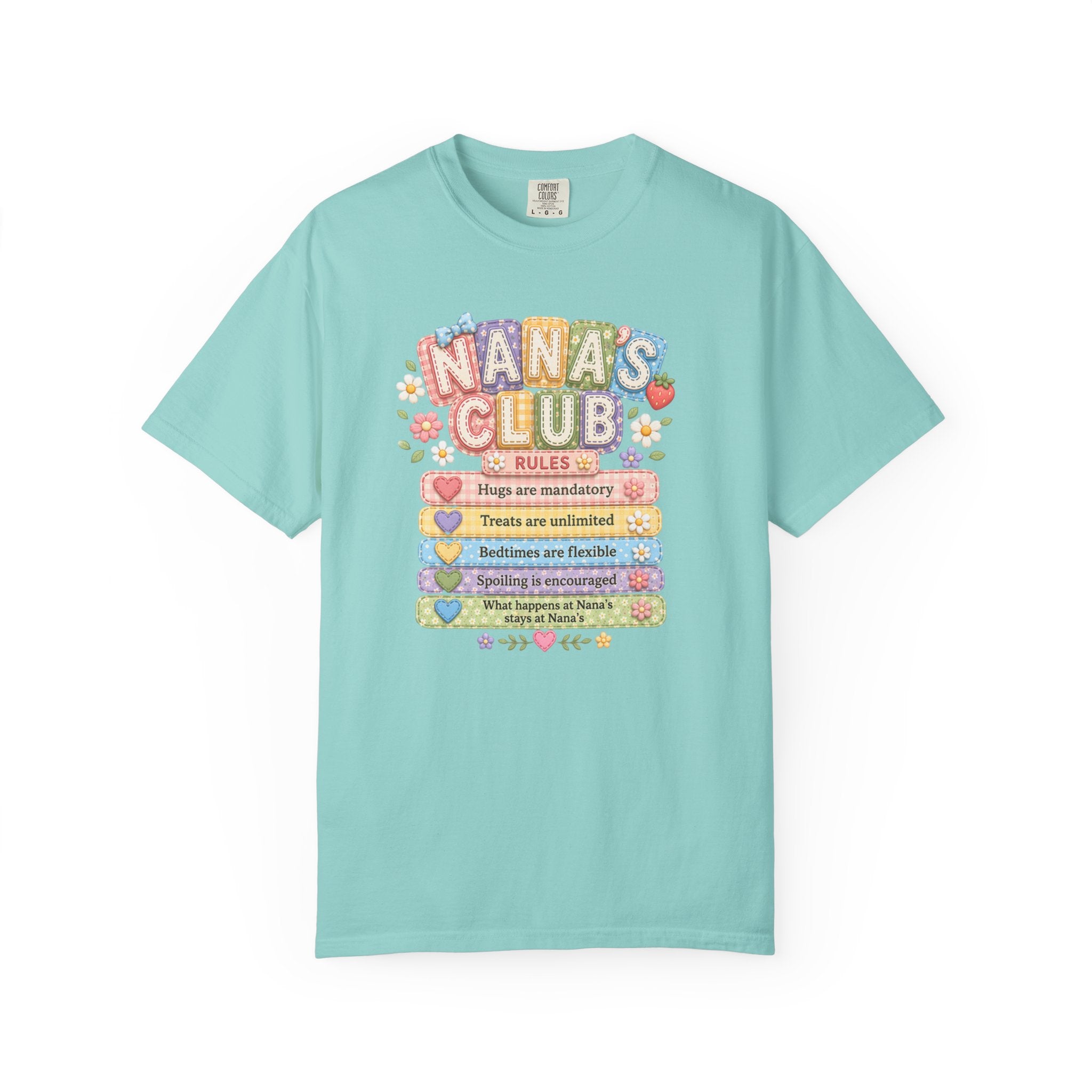 Nana's Club T-Shirt — Cute Floral Grandma Rules Tee
