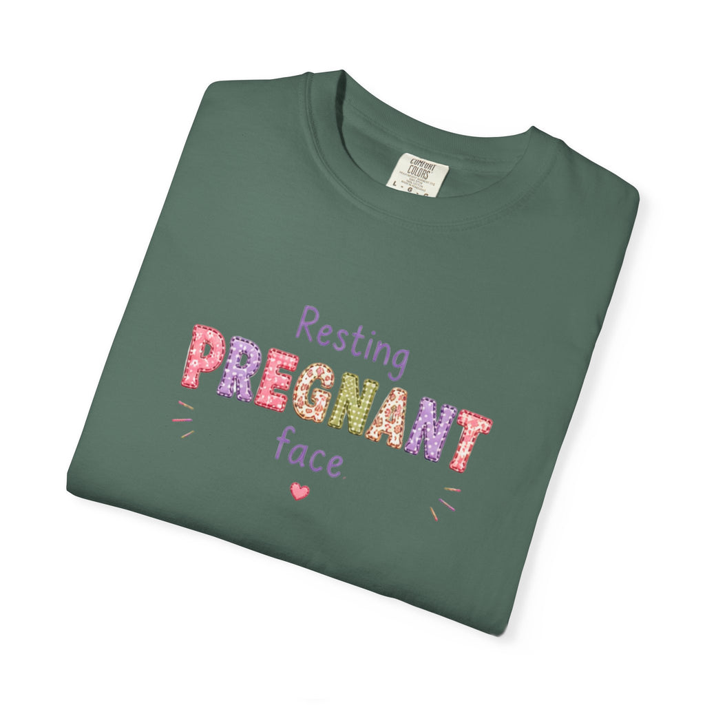 Pregnant Face T-Shirt — "Resting Pregnant Face" Cute Maternity Tee