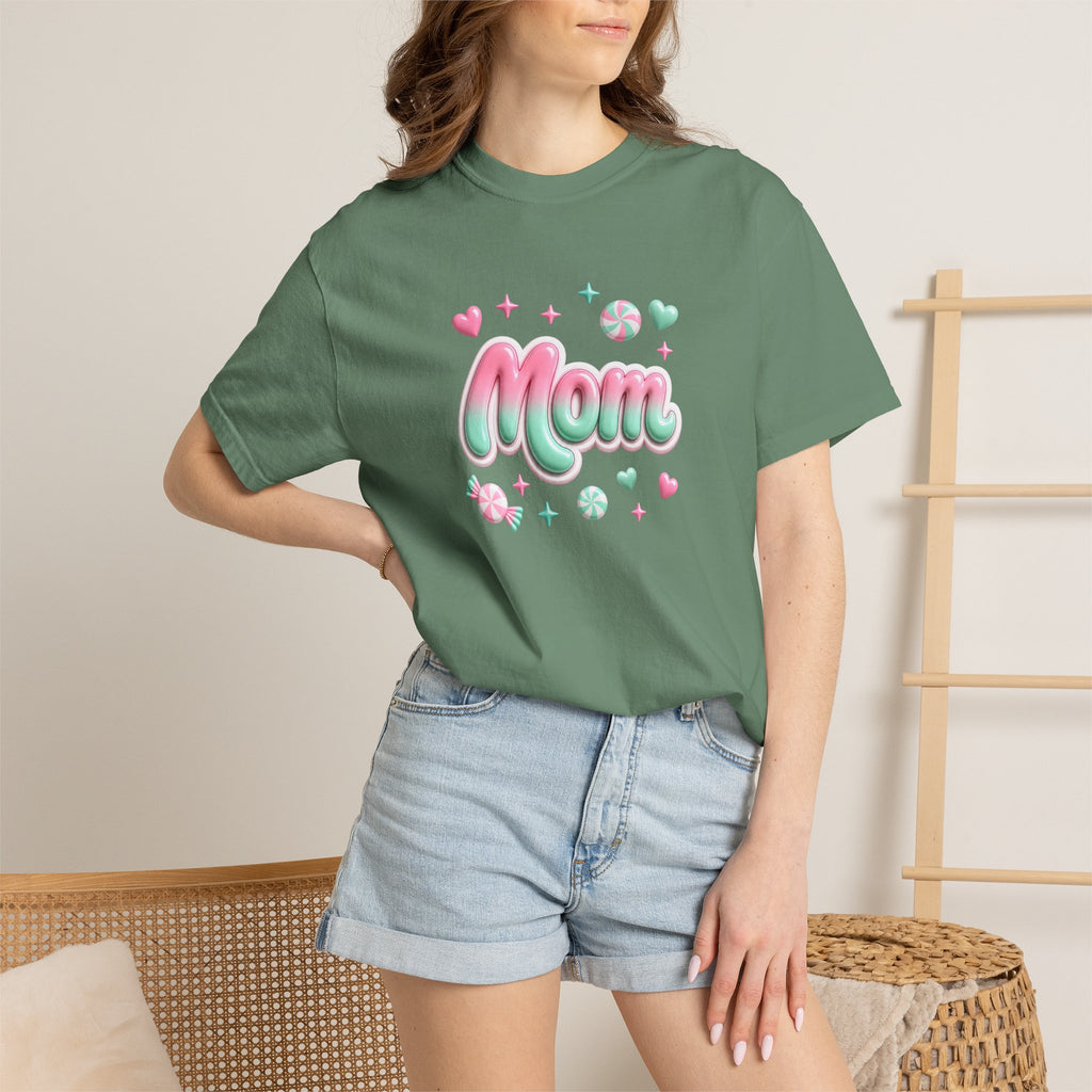 Mom Pastel Candy Script T-Shirt