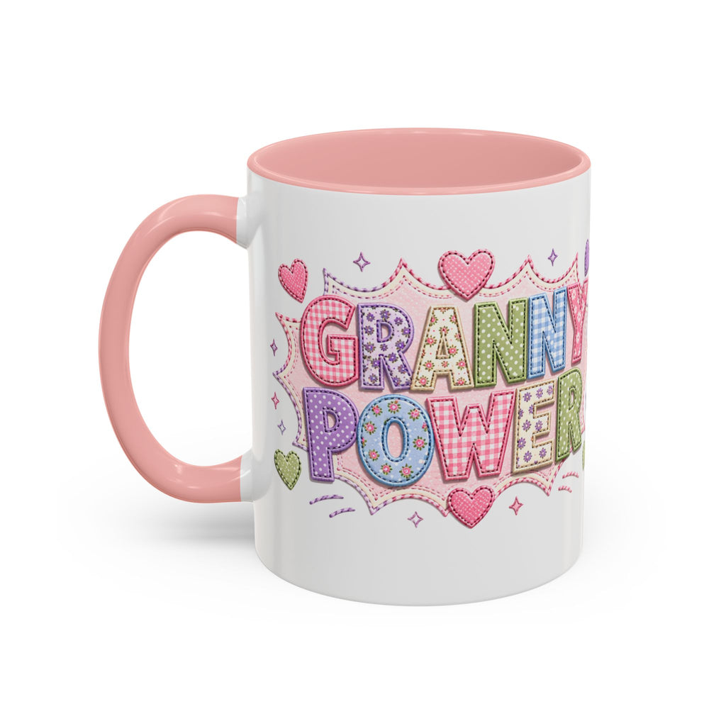 "Granny Power" Pink Accent Coffee Mug