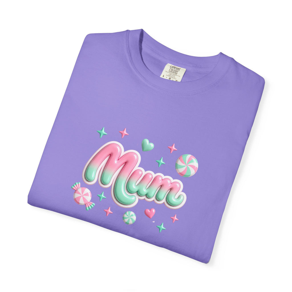 Mum Pastel Candy Script T-Shirt