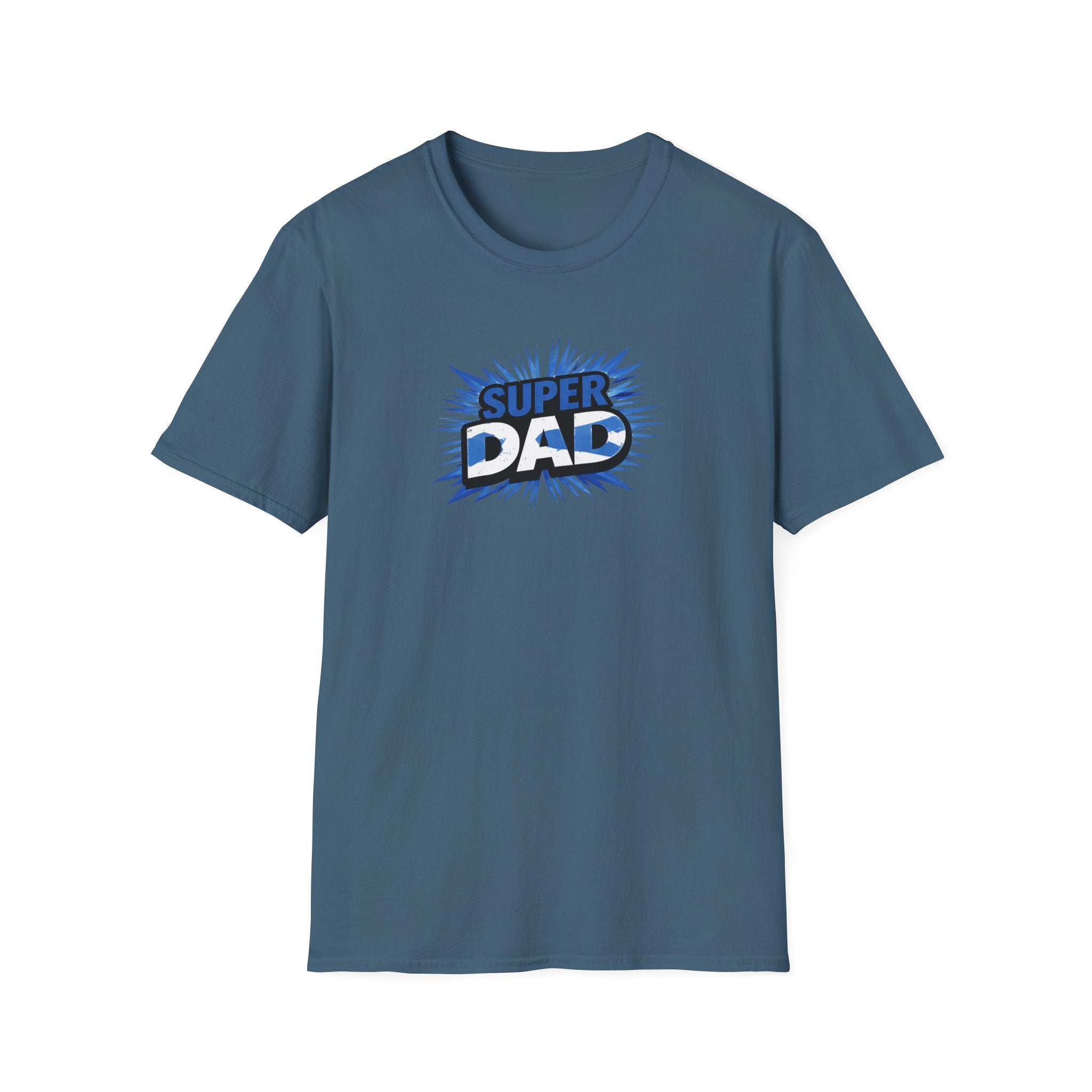 Super Dad T-Shirt — Scotland Flag themed Comic-Style Father's Day Gift