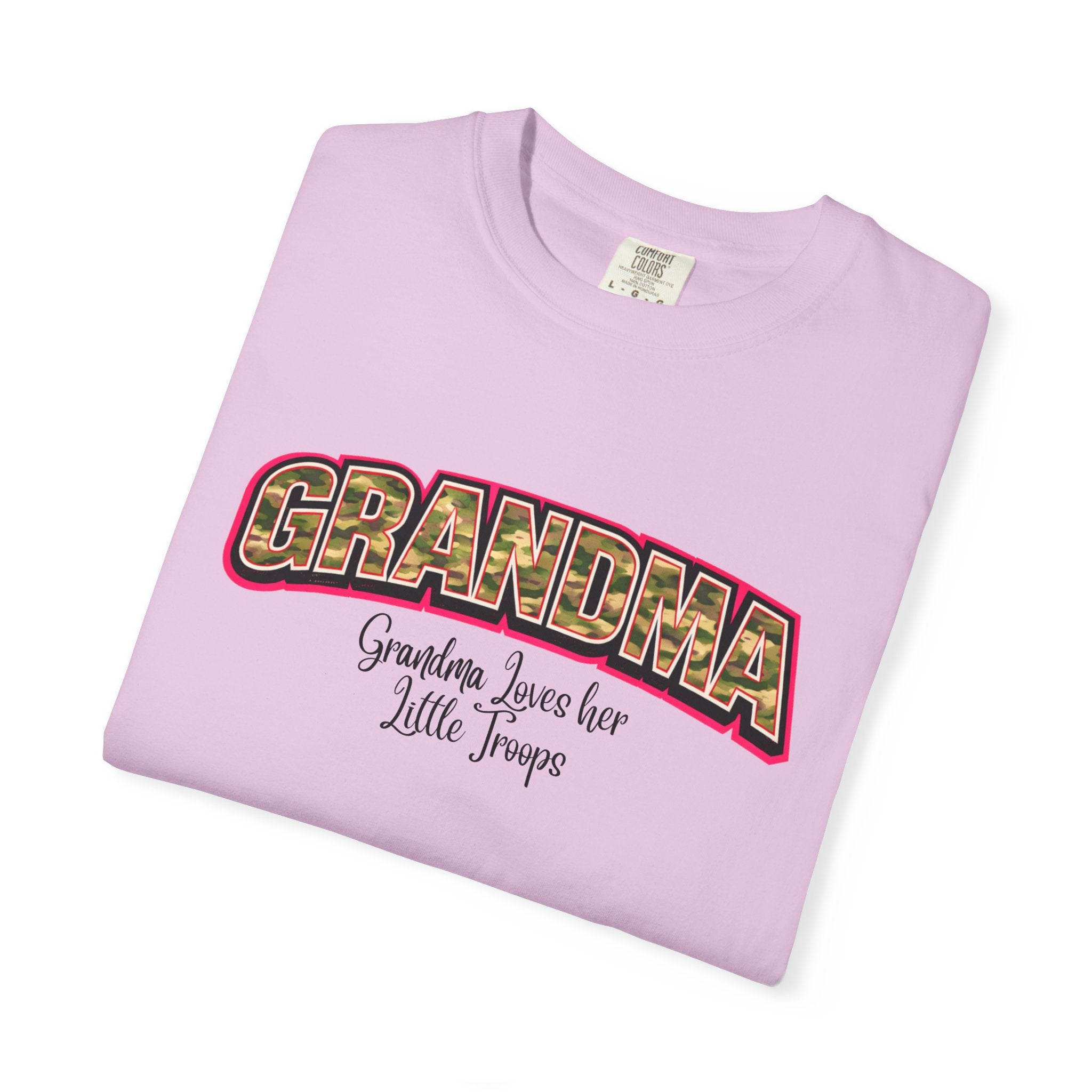 Grandma Floral Retro Tee — "Grandma: Grandkids Love Her a Little Teacup"