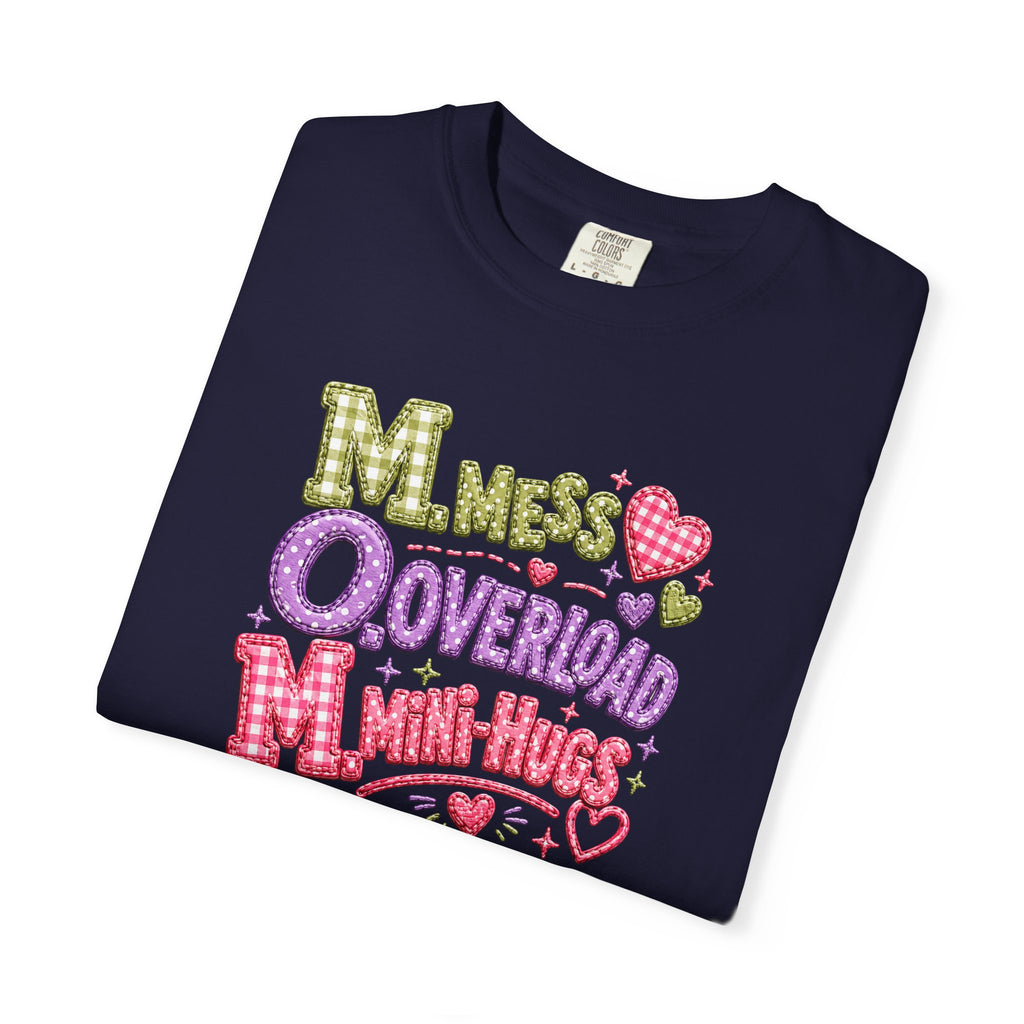 T‑Shirt — "Moms Overload Mini-Hugs" Cute Colorful Graphic Tee