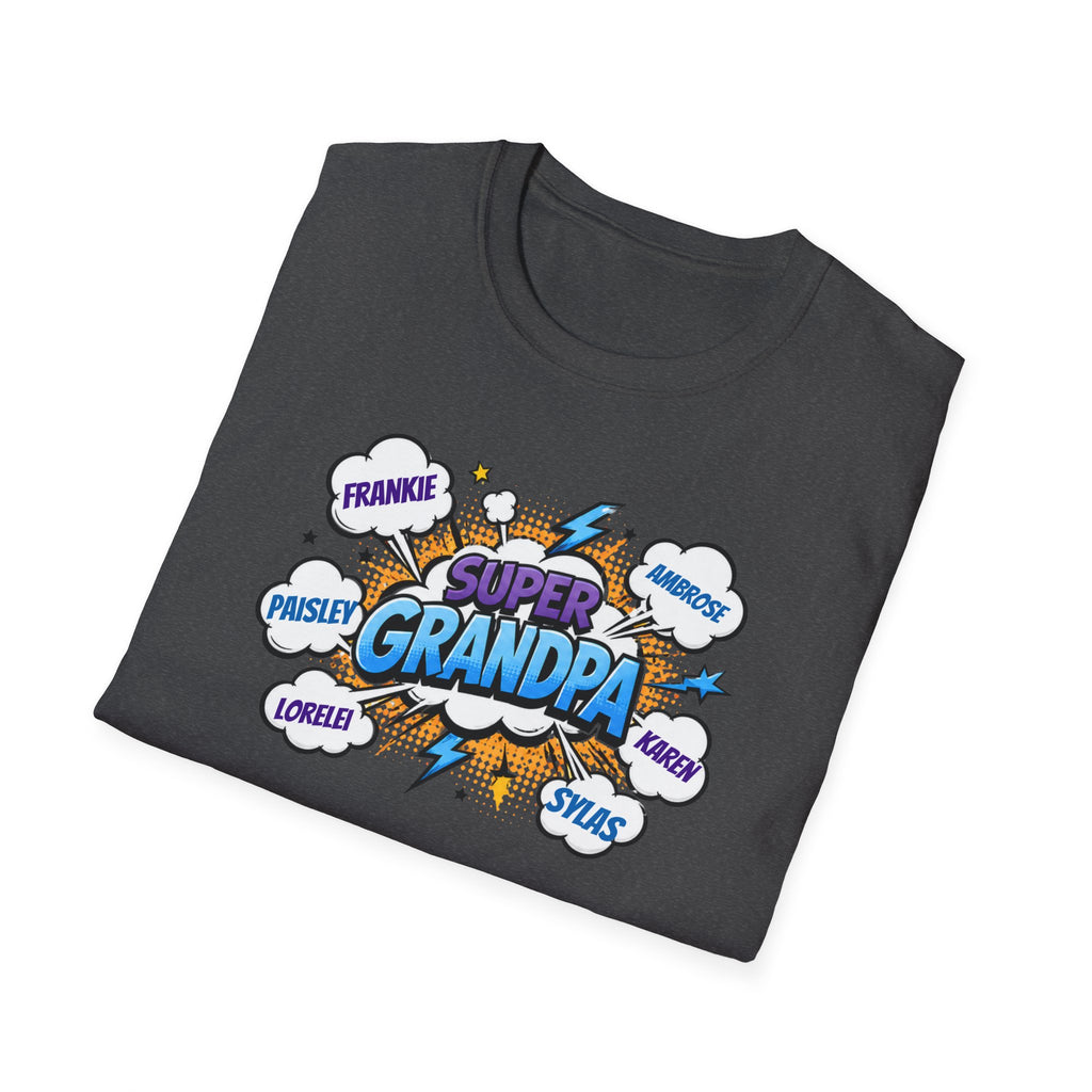 Super Grandpa Comic T-Shirt — "Super Grandpa" Funny Gift for Grandfathers