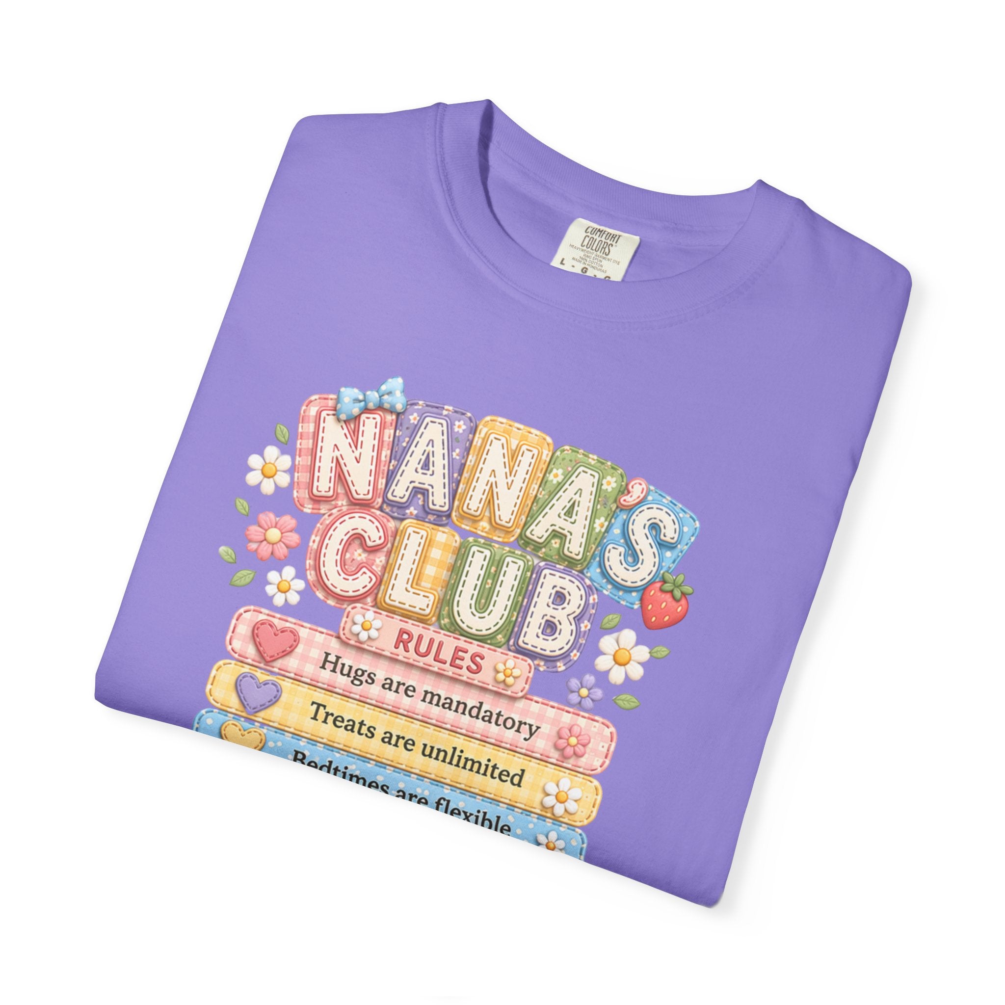 Nana's Club T-Shirt — Cute Floral Grandma Rules Tee