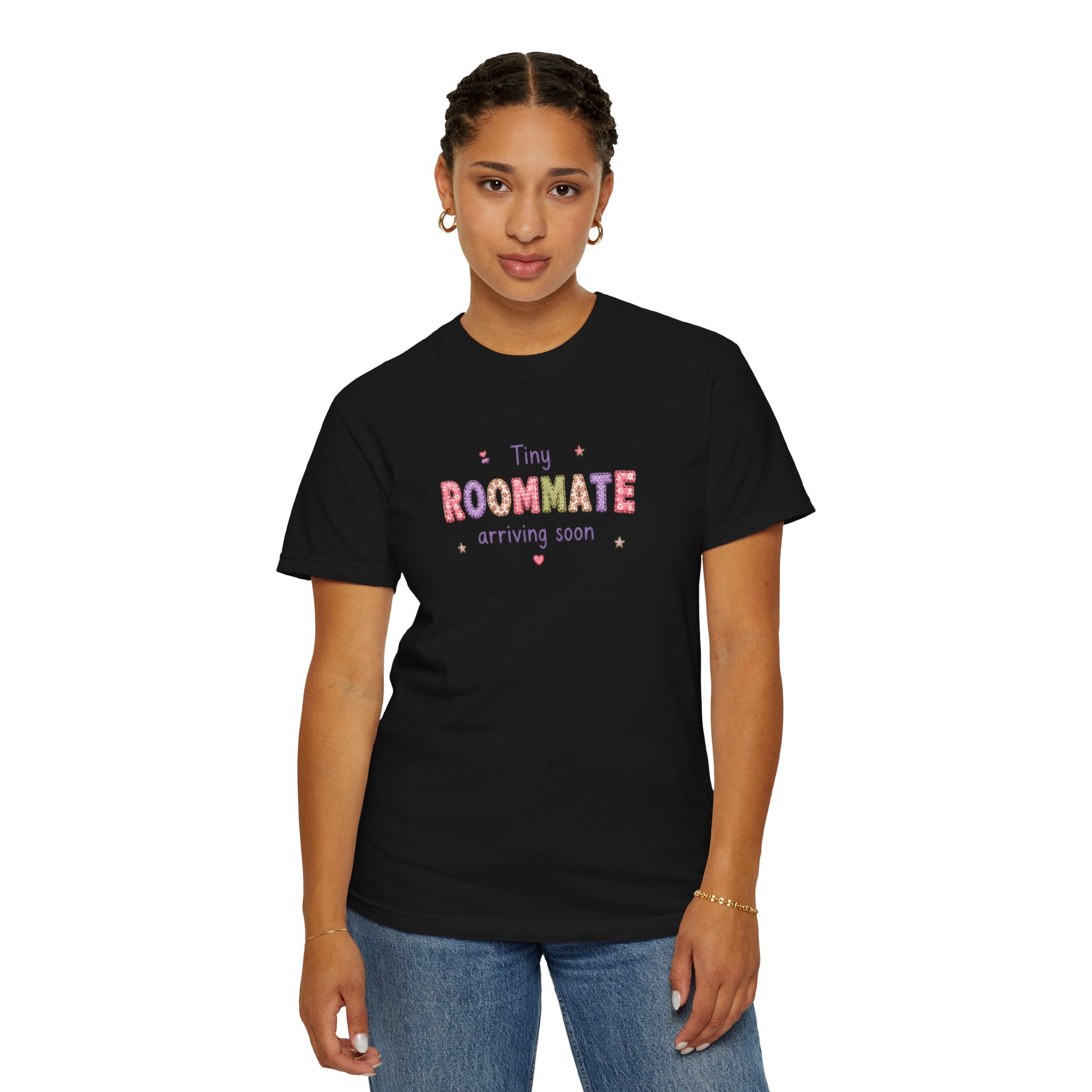 Tiny Roommate Pregnancy Announcement T-Shirt