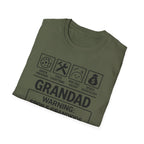 Grandad Warning T-Shirt — 'Warning: Spoils Grandkids & Hands Out Biscuits' Funny Grandpa Shirt
