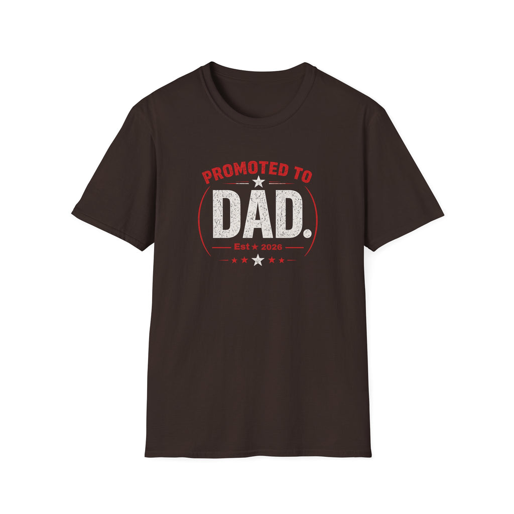 Promoted to Dad T-Shirt — New Dad Announcement Gift, Father’s Day Tee