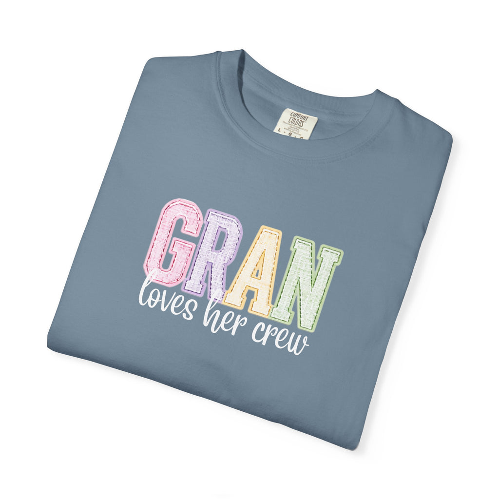 Gran Loves Her Crew T-Shirt — Pastel Grandma Shirt for Mother's Day & Family Gifts
