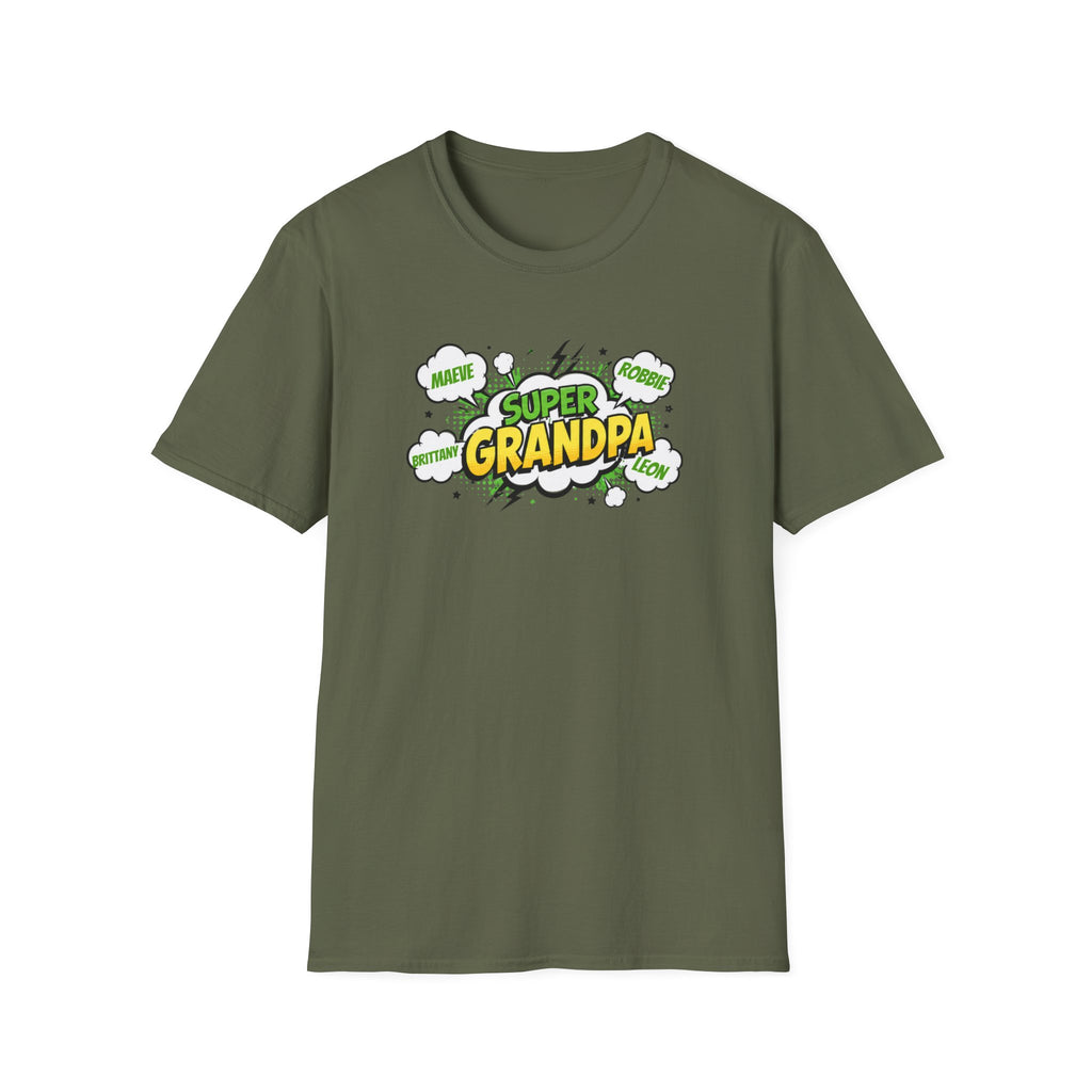Super Grandpa T-Shirt – Comic Book Style Grandfather Gift